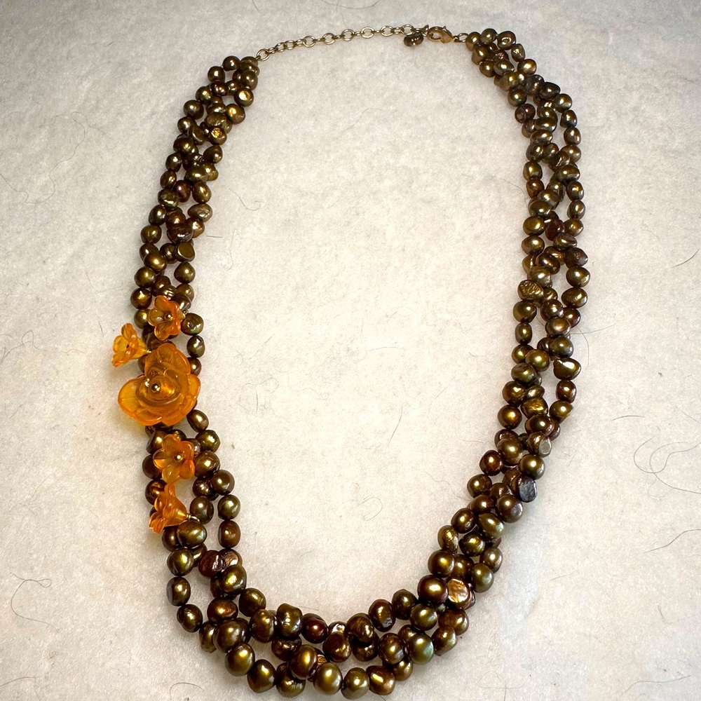 Freshwater Pearl Earthtone Necklace